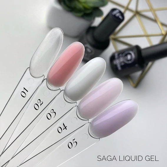 Гель для наращивания SAGA Liquid Gel №05 сиреневый 15 мл (2000994504506) - Фото №3