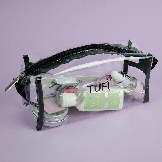Набор косметичек TUFI profi PREMIUM прозрачная и черная (0133408) - Фото №2