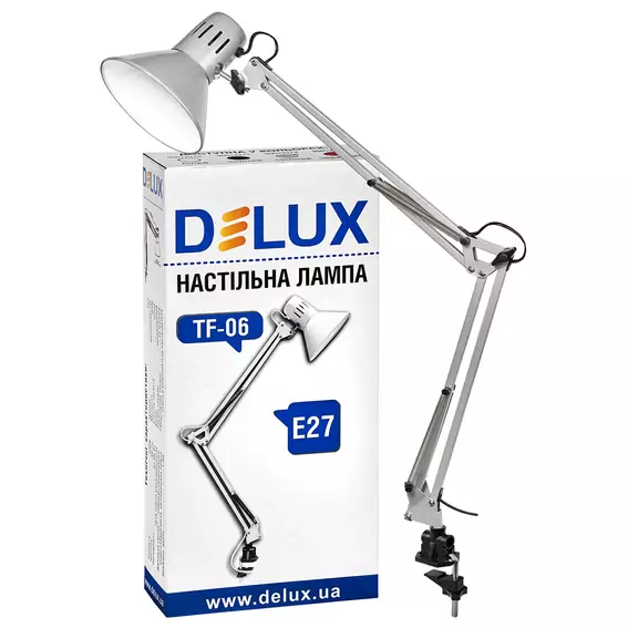 Лампа настольная DELUX TF-06 для мастера серебряная (90012372) - Фото №2