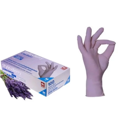 Перчатки  Ampri Nitrile Style Berry сиреневые нитриловые M 100 шт (01184-M) - Фото №3
