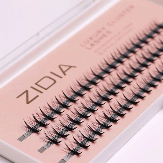 Ресницы ZIDIA Cluster lashes 16D KIM C 0,10 3 ленты размер 9 mm (110074) - Фото №2