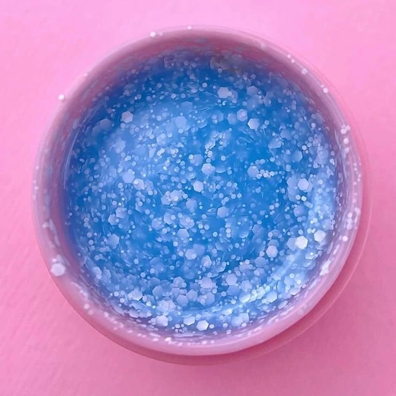 Гель LUNA Bubble №2 светло-голубой с блестками 5 мл (804-2240) - Фото №3