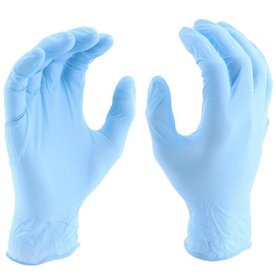 Перчатки Medicom SafeTouch Advanced Slim Blue синие нитриловые без талька (3,5 г) размер S 100 шт (1175P-B) (8720249903802) (0304585) - Фото №2