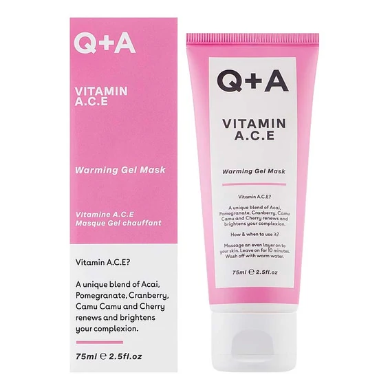 Маска Q+A для лица мультивитаминная Vitamin A.C.E. Warming Gel Mask 75 ml - Фото №2