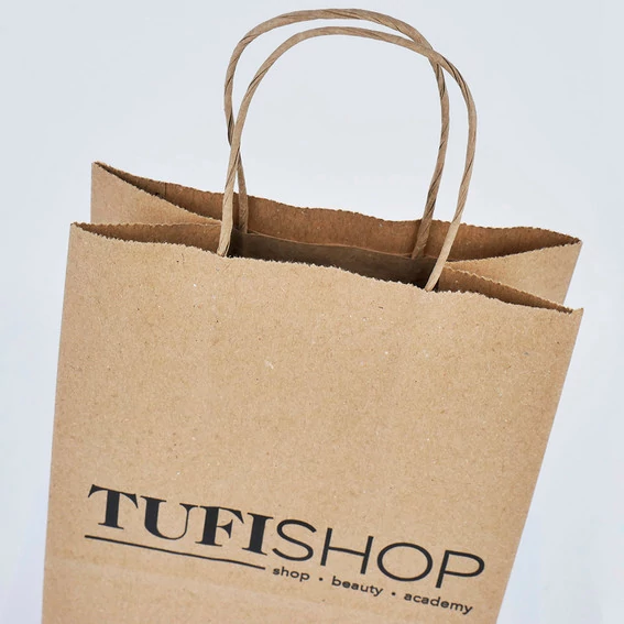 150*90*220 мм (TUFI shop) - крафт-пакет с ручками с печатью 1+0 - Фото №4