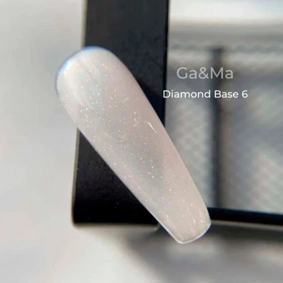 База для ногтей GA&MA Diamond №006 молочная 15 мл (7700197) - Фото №3