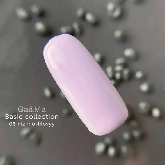 Гель-лак GA&MA Basic collection №006 нежно-лиловый 10 мл (7700296) - Фото №2