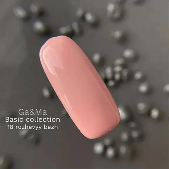 Гель-лак GA&MA Basic collection №018 розовый беж 10 мл (7700247) - Фото №2