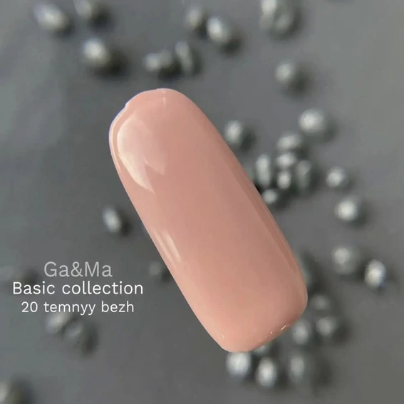 Гель-лак GA&MA Basic collection №020 темный беж 10 мл (7700245) - Фото №2