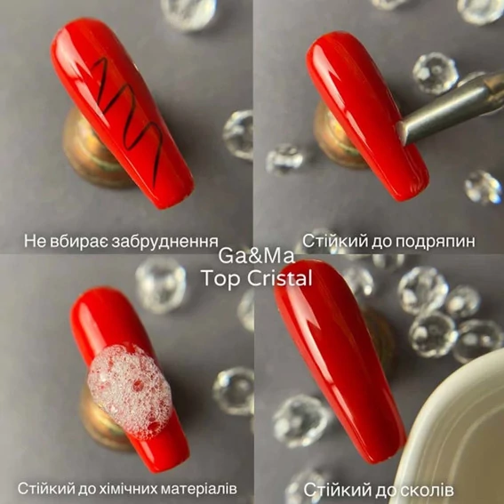 Топ GA&MA Cristal без липкого слоя, без UV-фильтров 15 мл (7702365) - Фото №2