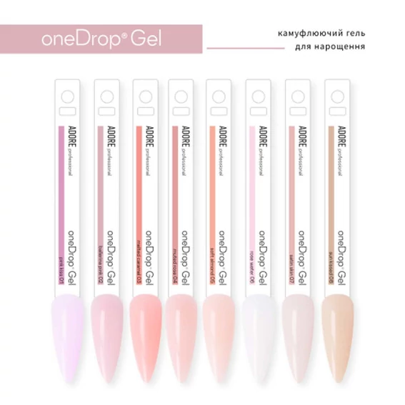 Гель ADORE One Drop Gel №02 ballerina pink (с вакуумной помпой) 30 мл (2101400443669) - Фото №3