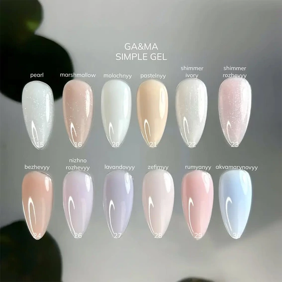 Гель для наращивания GA&MA Simple gel №030 аквамариновый 15 мл (7701837) - Фото №2