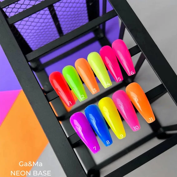 База для ногтей GA&MA Colored Neon №003 оранжевый 15 мл (7700370) - Фото №2