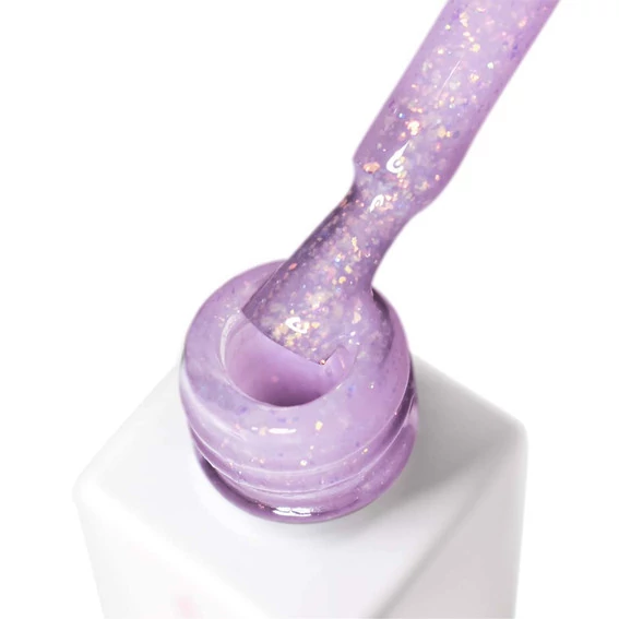 Гель-база JOIA vegan PolyLiquid Gel Lavender Bloom лавандовый с шиммером 8 мл (4820259342531) - Фото №2