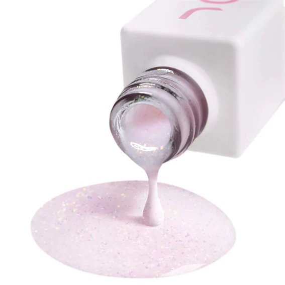Гель-база JOIA vegan PolyLiquid Gel Moonlight Glow светло-розовый с шиммером 8 мл (4820259342548) - Фото №3