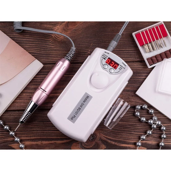 Фрезер для маникюра Mobile Drill BQ-101 на аккумуляторе WHITE - Фото №6