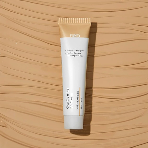 ВВ крем PURITO с экстрактом центеллы Cica Clearing BB Cream 13 Neutral Ivory 30 мл (8809563101412) - Фото №3