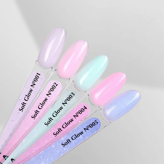 Гель-лак Kira Nails Soft Glow №001 лиловый с блестками 6 мл (699801) - Фото №2