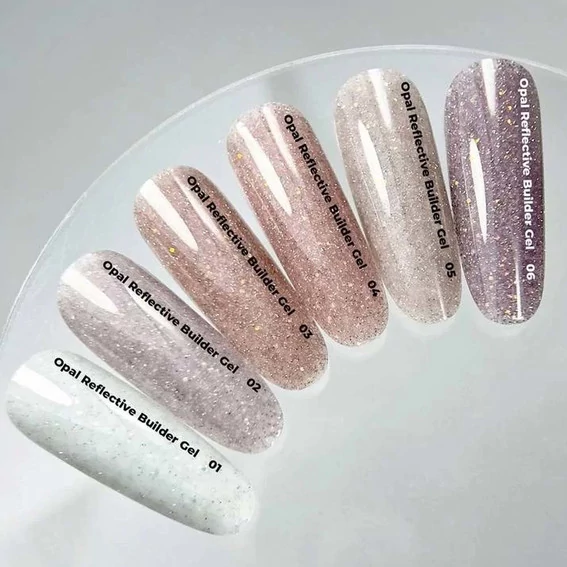 Гель NAILS OF THE DAY OPAL Reflective builder gel №03 теплый нюд с опаловым блеском, светоотражающий 15 мл (НФ-00020544) - Фото №2