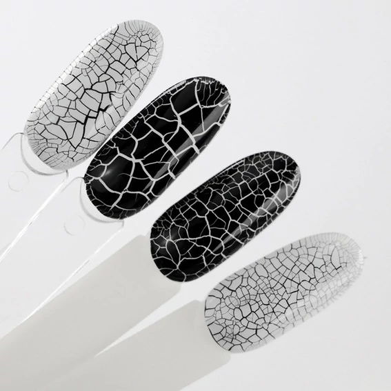 Гель-лак KIRA Nails Crack Effect Black черный для кракелюра 6 мл (457001) - Фото №3