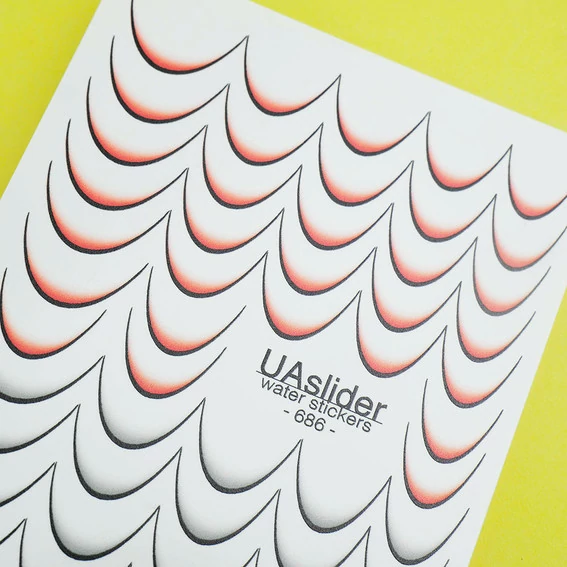 Слайдер дизайн UAslider френч омбре черный, красный №686 - Фото №2
