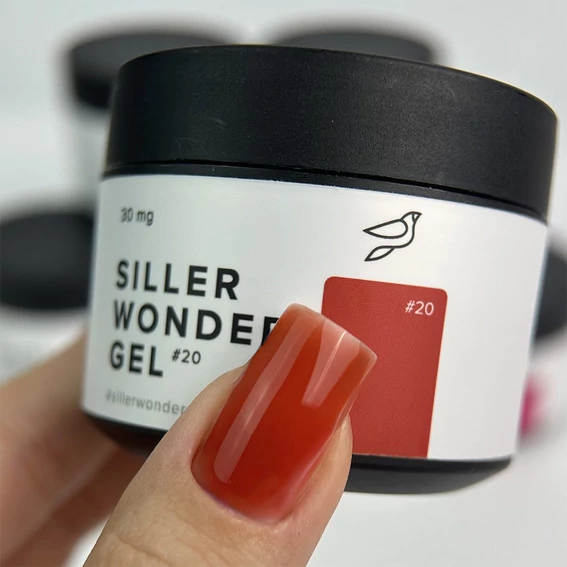 Гель для наращивания Siller UV/LED One Phase Wonder Gel №20 красный 30 мл (НФ-00021888) - Фото №2