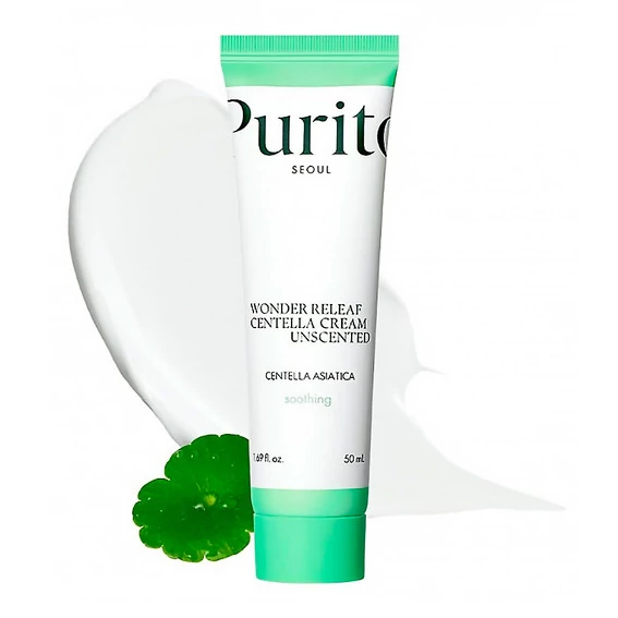 Крем PURITO для лица с цинтелой без запаха Seoul Wonder Releaf Centella Cream Unscented 50 мл - Фото №2