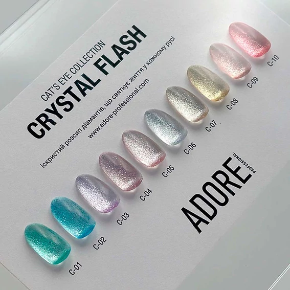 Гель-лак ADORE Cat’s Eye C-01 мятно-зеленый 8 мл (5906935706831) - Фото №4