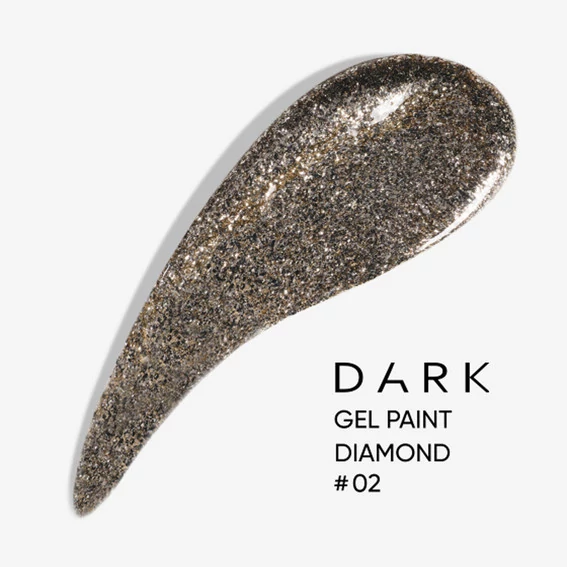 Гель Dark Diamond Gel 02 жидкая фольга белое золото 5 г (DDG02) - Фото №4