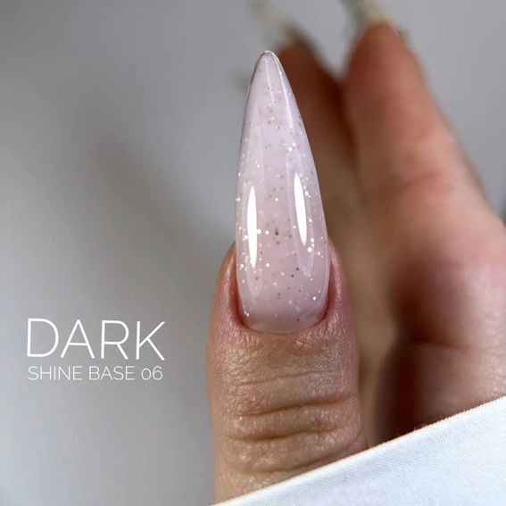 База Dark PRO base Shine 06 молочно-розовая с блестками 15 мл (DSB0615) - Фото №3