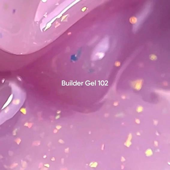Гель для наращивания NAILS OF THE DAY Builder gel №102 пастельно-розовый с поталью 15 мл (НФ-00015447) - Фото №2