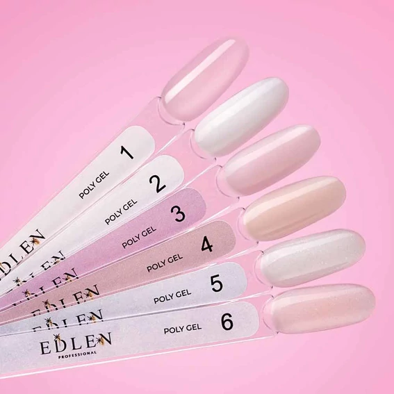 Полигель Edlen Poly gel №06 светло-розовый с микроблеском 15 мл (4000410120) - Фото №3