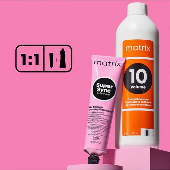 Тонер MATRIX Супер Синк Экстра Пре-Бондед на щелочной основе для окрашивания тон-в-тон без содержания аммиака 6NNG 90 мл (3474637317560) - Фото №3