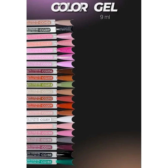 Гель-лак MOON FULL Color Gel Polish №CG214 оливковый 9 мл (5905123026904) - Фото №2
