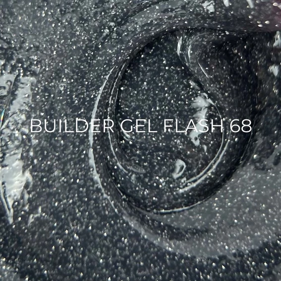 Гель для наращивания светоотражающий Edlen Flash Builder gel №68 темно-серый 15 мл (4000361272) - Фото №2