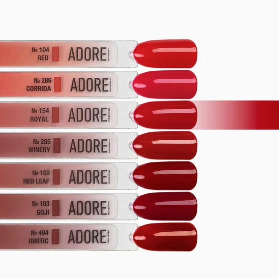 Гель-лак ADORE №154  королевский красный 12 мл (5906935708606) - Фото №4