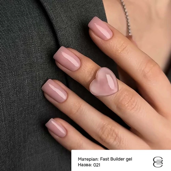 Гель для нарощення GEMELY Fast Builder  Gel №21 кремовий рожевий 30 мл ( 7704100) - Фото №2