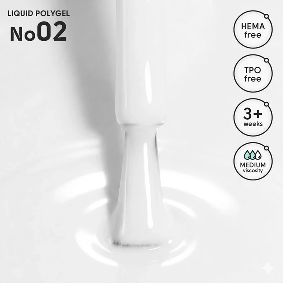 Жидкий полигель Shelly 02 Liquid PolyGel молочный 12 мл (290149) - Фото №2