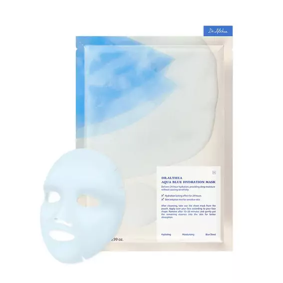Тканевая маска DR. ALTHEA для лица увлажняющая с азуленом и агавой Aqua Blue Hydration Mask, 1 шт - Фото №2