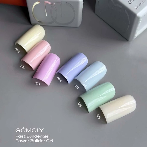 Гель для нарощування GEMELY Power Builder Gel №027 світло-блакитний 15 мл (7704487) - Фото №3