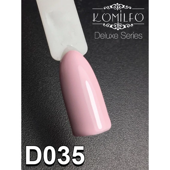 Гель-лак KOMILFO Deluxe Series №D035 светлый серо-лиловый 8 мл (111035) - Фото №2