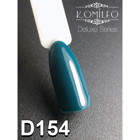 Гель-лак KOMILFO Deluxe Series №D154 бирюзово-зеленый 8 мл (111154) - Фото №2