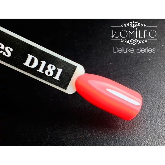 Гель-лак KOMILFO Deluxe Series №D181 красно-коралловый 8 мл (111181) - Фото №2