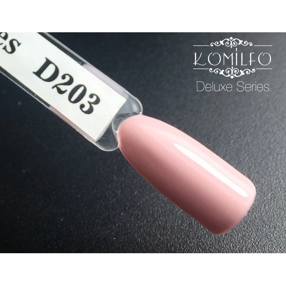 Гель-лак KOMILFO Deluxe Series №D203 бежево-розовый 8 мл (111203) - Фото №2