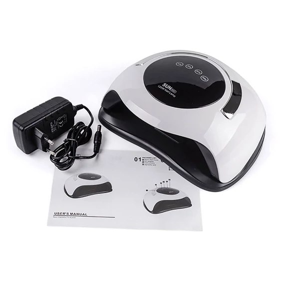 Лампа для маникюра UV/LED Sunprof Sun BQ-5T 120 Вт, с ручкой черно-белый - Фото №4