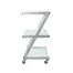 Тележка косметологическая / манипуляционная на 3 полки 007 стекло, белая - Фото №2