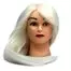 Учебная голова YRE Girl для причесок болванка  манекен тренировочный для парикмахера  белый 60 см - Фото №1