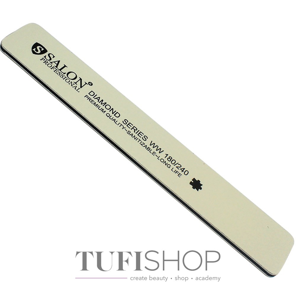 Пилка Salon DIAMOND - белый прямая широкая, 180/240 - купить в Киеве с ...